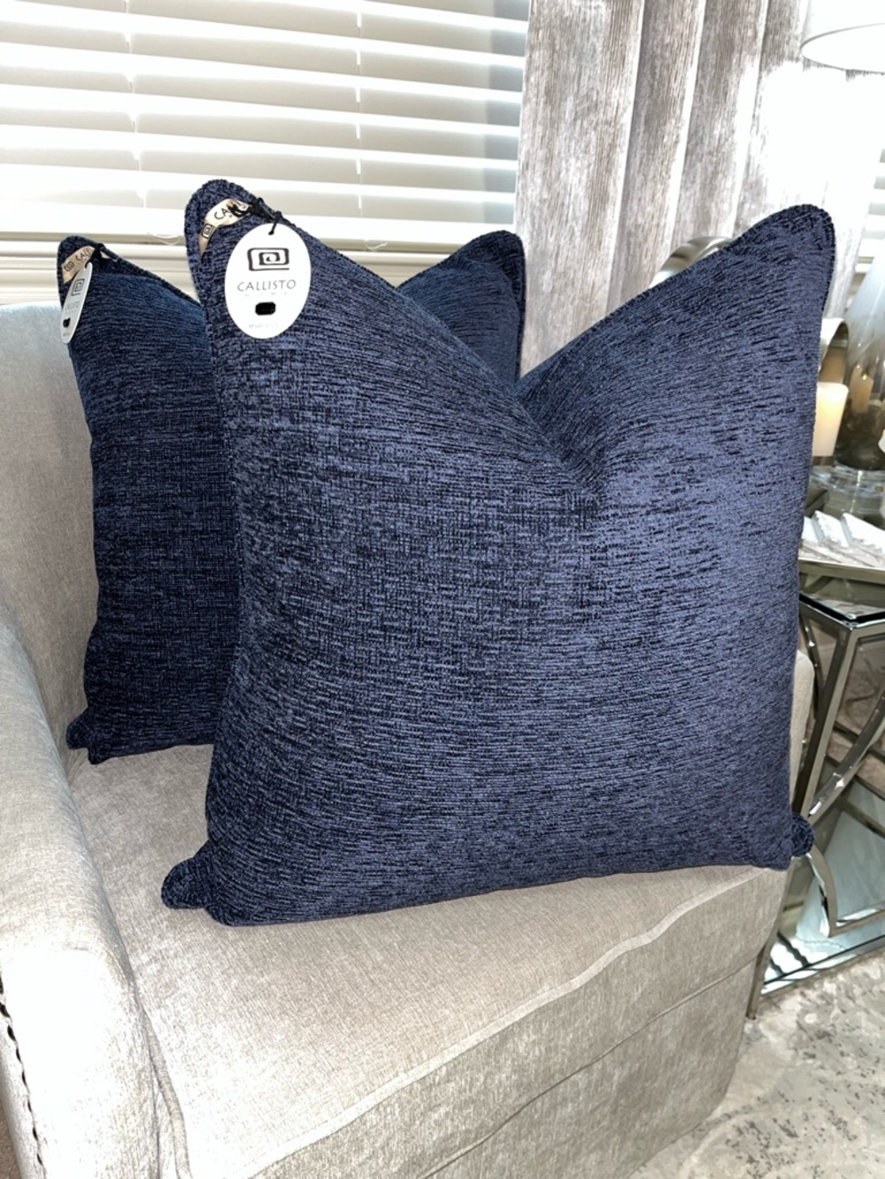 1-NWT CALLISTO HOME TEXURE VELVET DECORATIVE LUXURY PILLOW